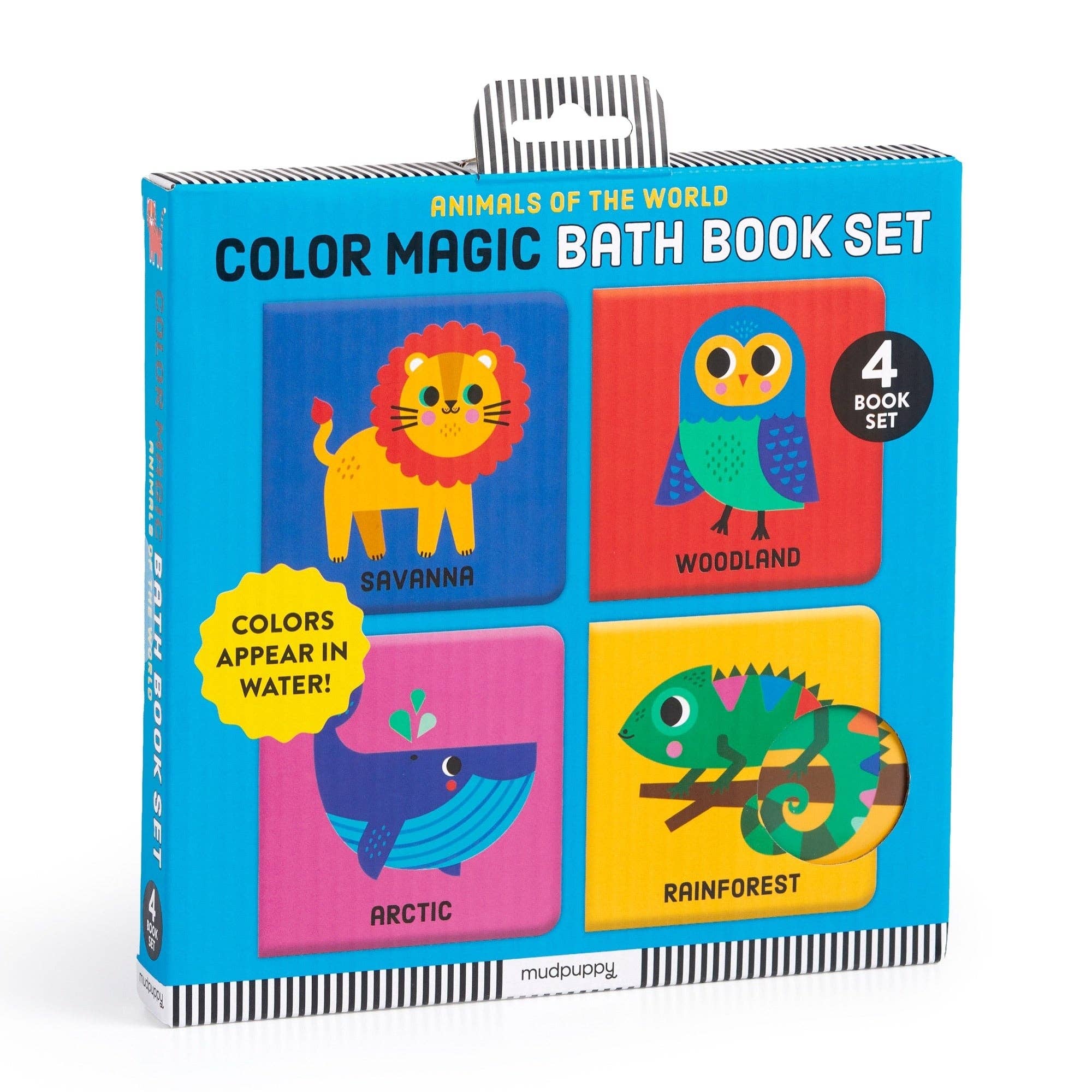 Animals Of The World Color Magic Bath Book Set