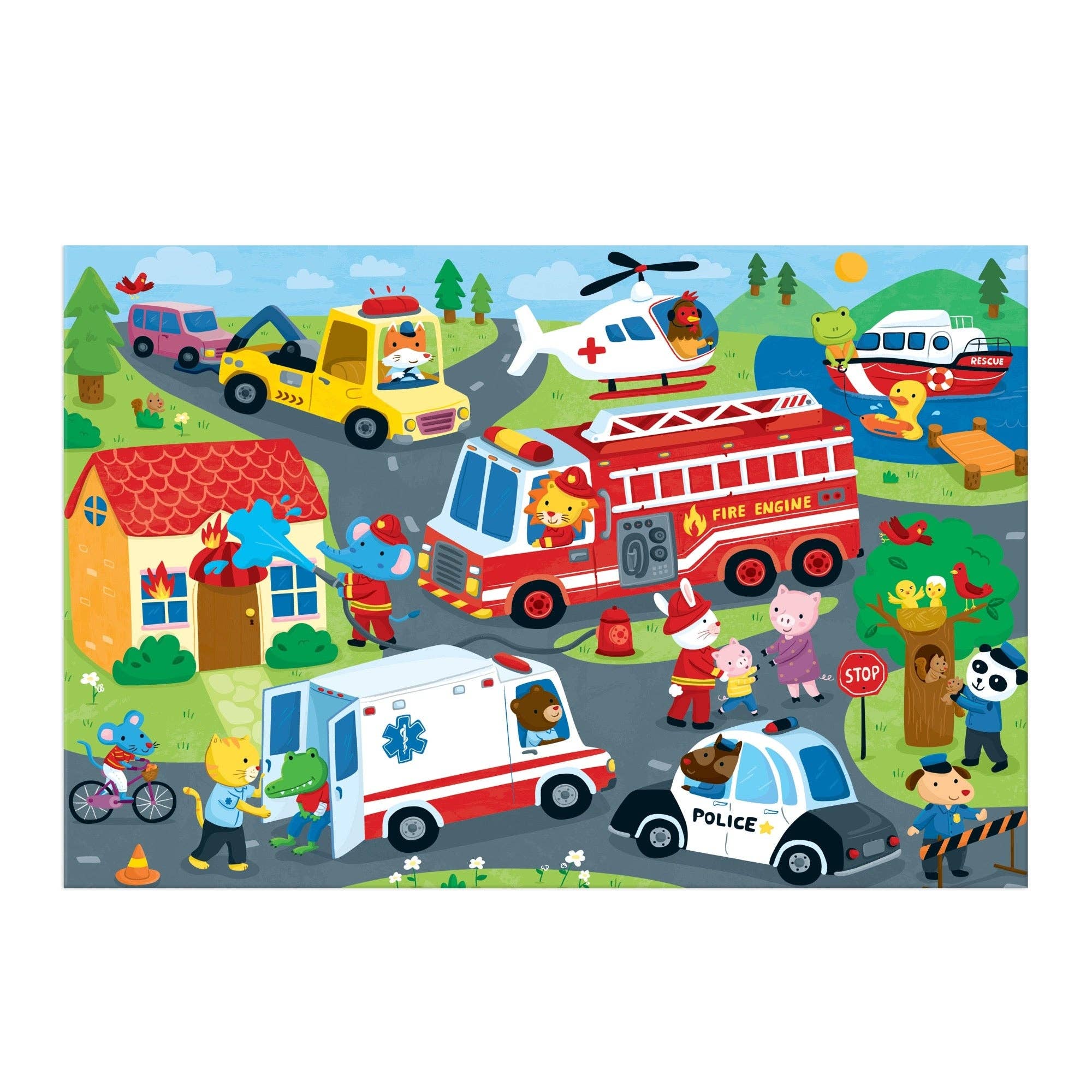 Rescue Vehicles 48 Piece Giant Floor Puzzle