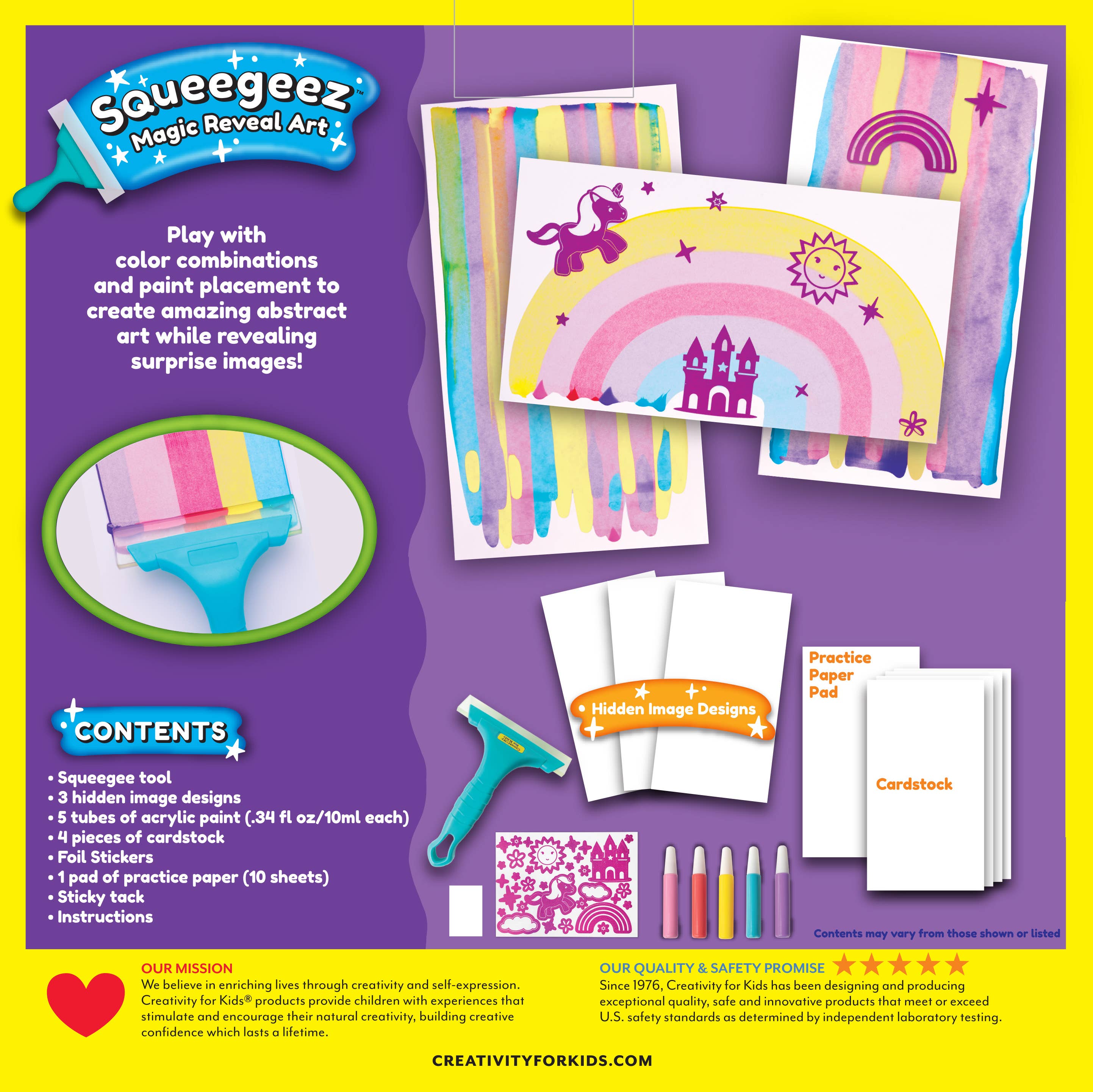 Squeegeez Magic Reveal Art Unicorn Paint Set for Kids