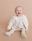 Cream Popcorn Cardigan