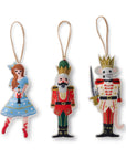 Nutcracker Set of 3 Felt Ornaments