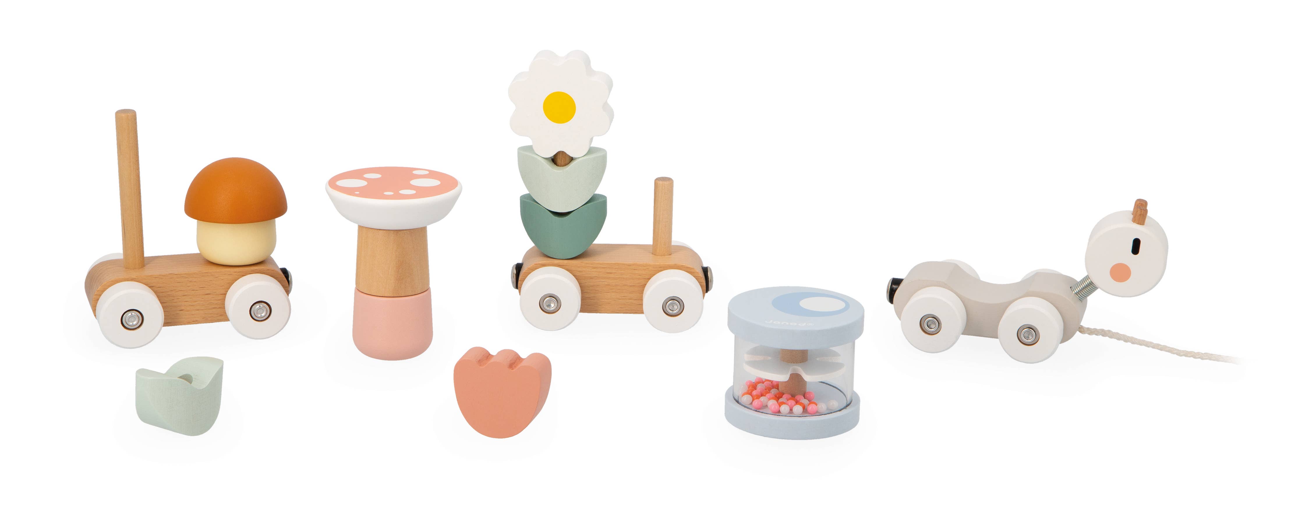 Sweet Snail Pull-Along Stacker Train