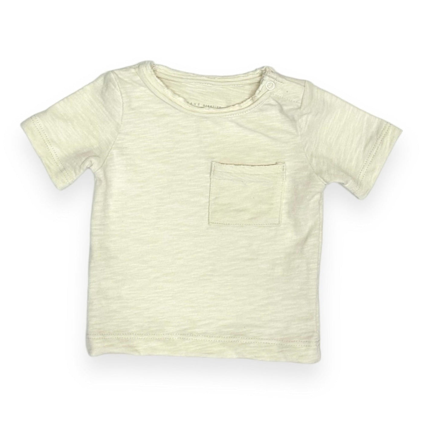Organic Cotton Ecru Short Sleeve T-Shirt