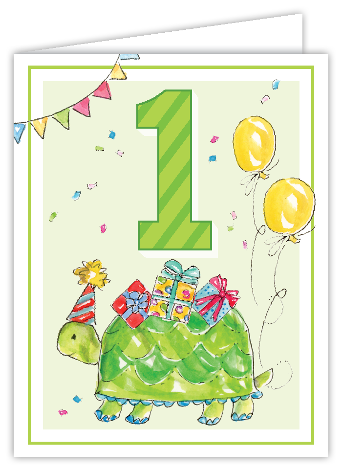1st Birthday Turtle Greeting Card – The Little NY