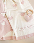 Blanket Heart I Love You Baby Blush Pink Valentine's Gift