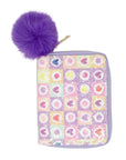 Glitter Hearts Wallet Purple