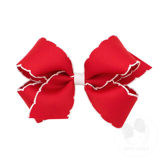 Medium Moonstitch Edge Bow- assorted