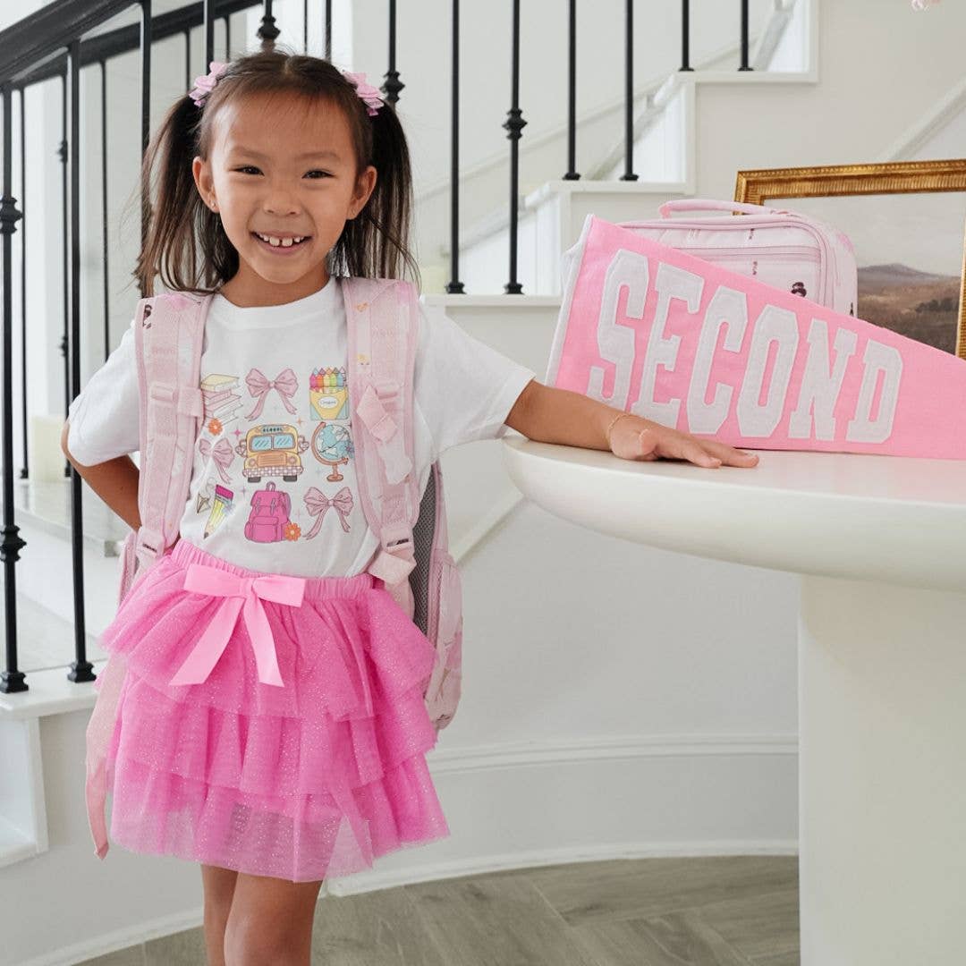 Raspberry Bow Tiered Tutu - Kids Clothing - Dress Up Skirt