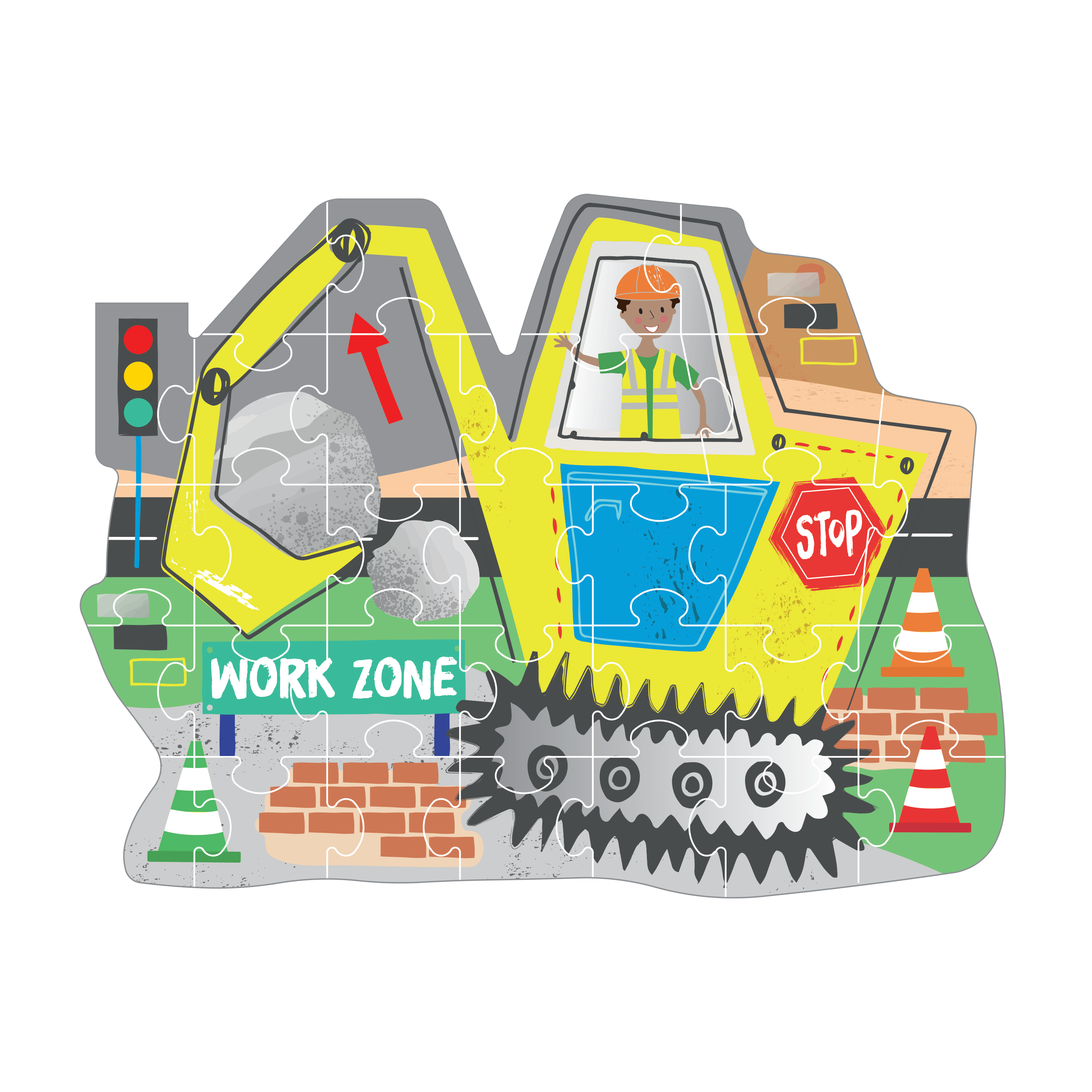 Construction 30pc Shapped Jigsaw Puzzle
