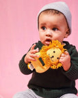 Organic Baby Toys - Newborn Rattles | Lion (Machine Washable
