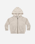 Heathered Ash Zip Hoodie