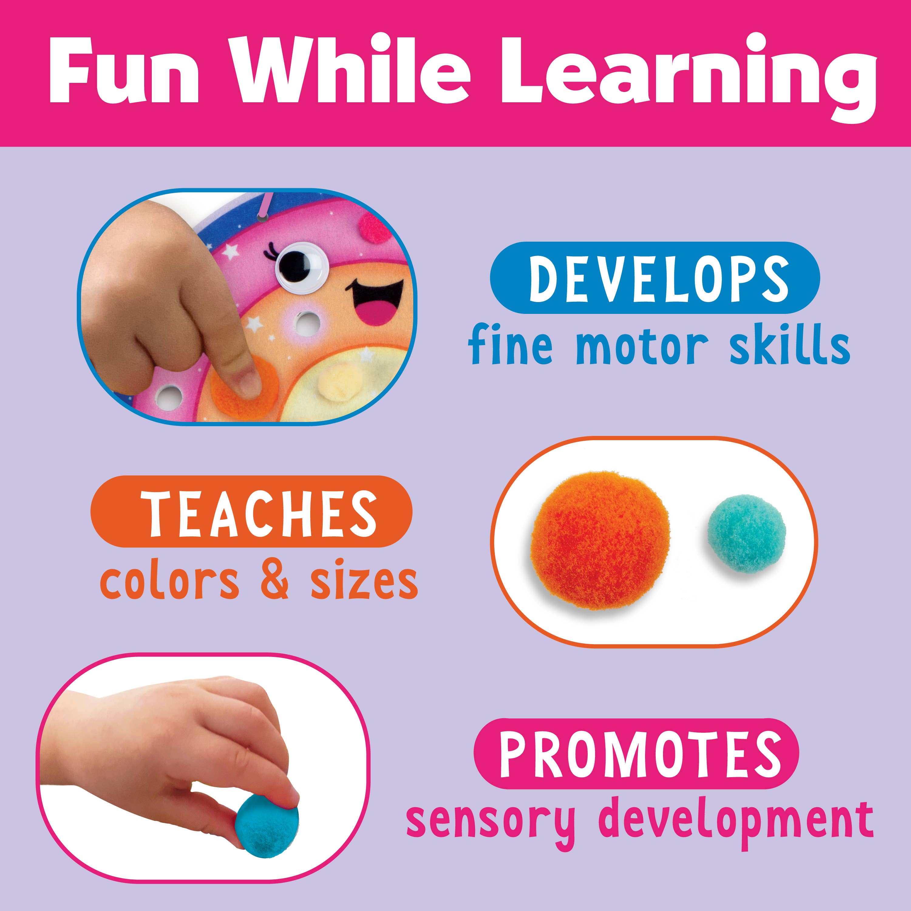 Pom Pom Magical Pictures Activity Kit for Preschool Kids