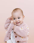 Flower Cardigan, Blush | Baby Sweater | Kids Clothing