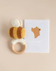 Teether Bee Cotton Crochet Rattle Spring Summer Baby Toy
