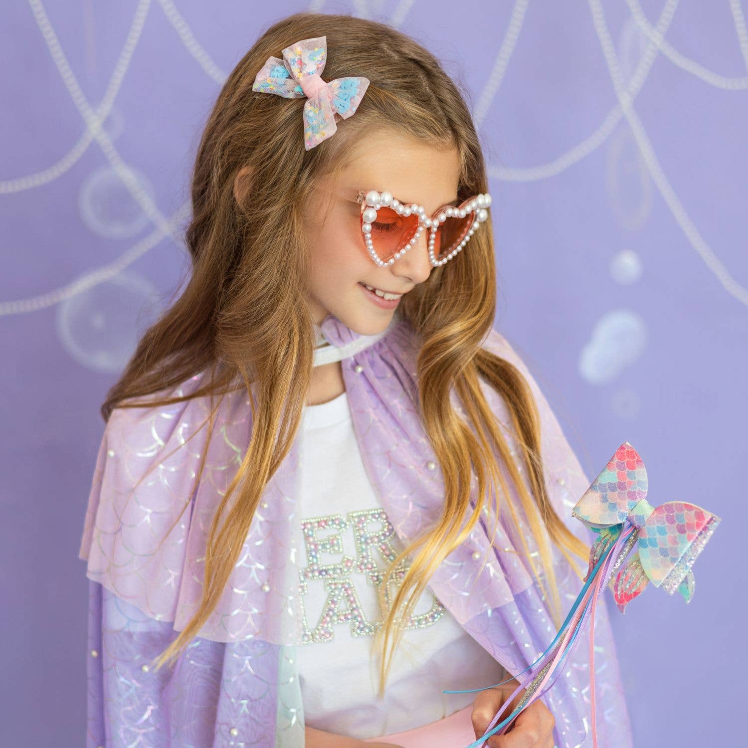 Mermaid Pearl Cape - Kids Dress Up Cape