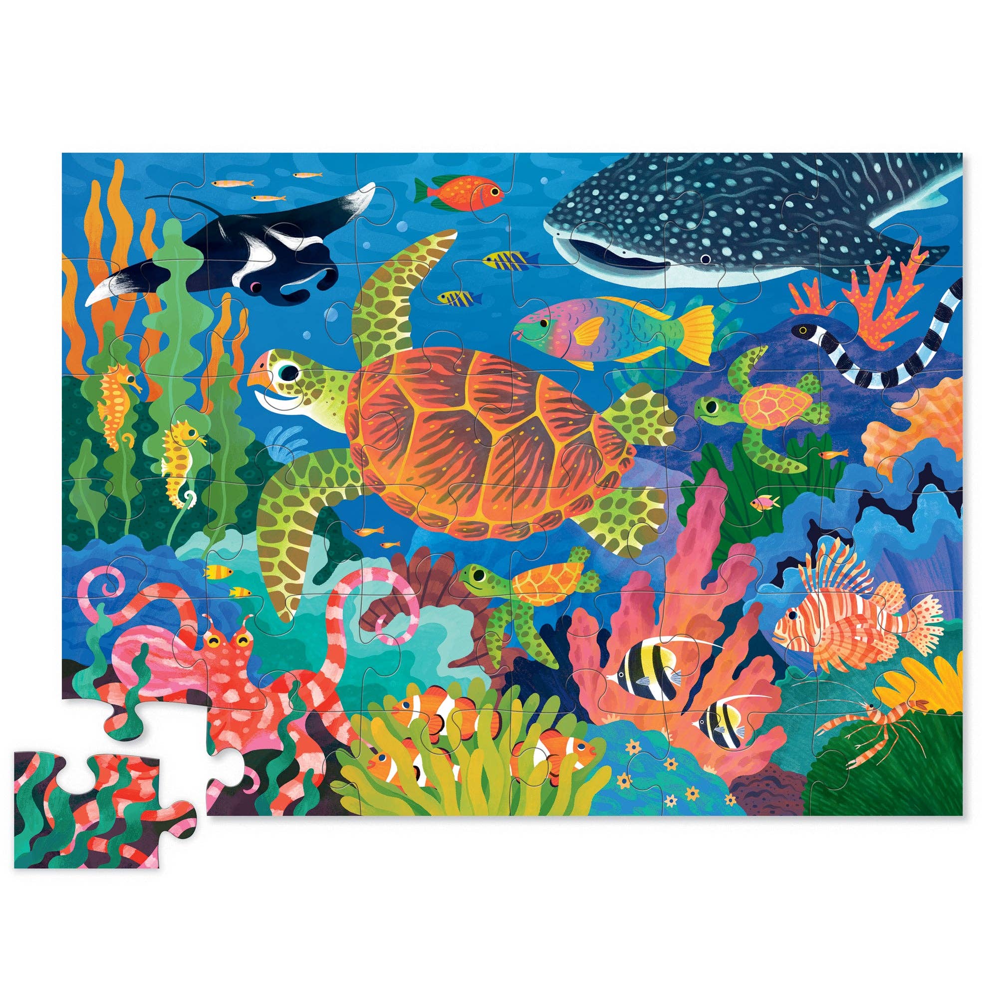36-Piece Shaped Box Puzzle - Sea Turtle