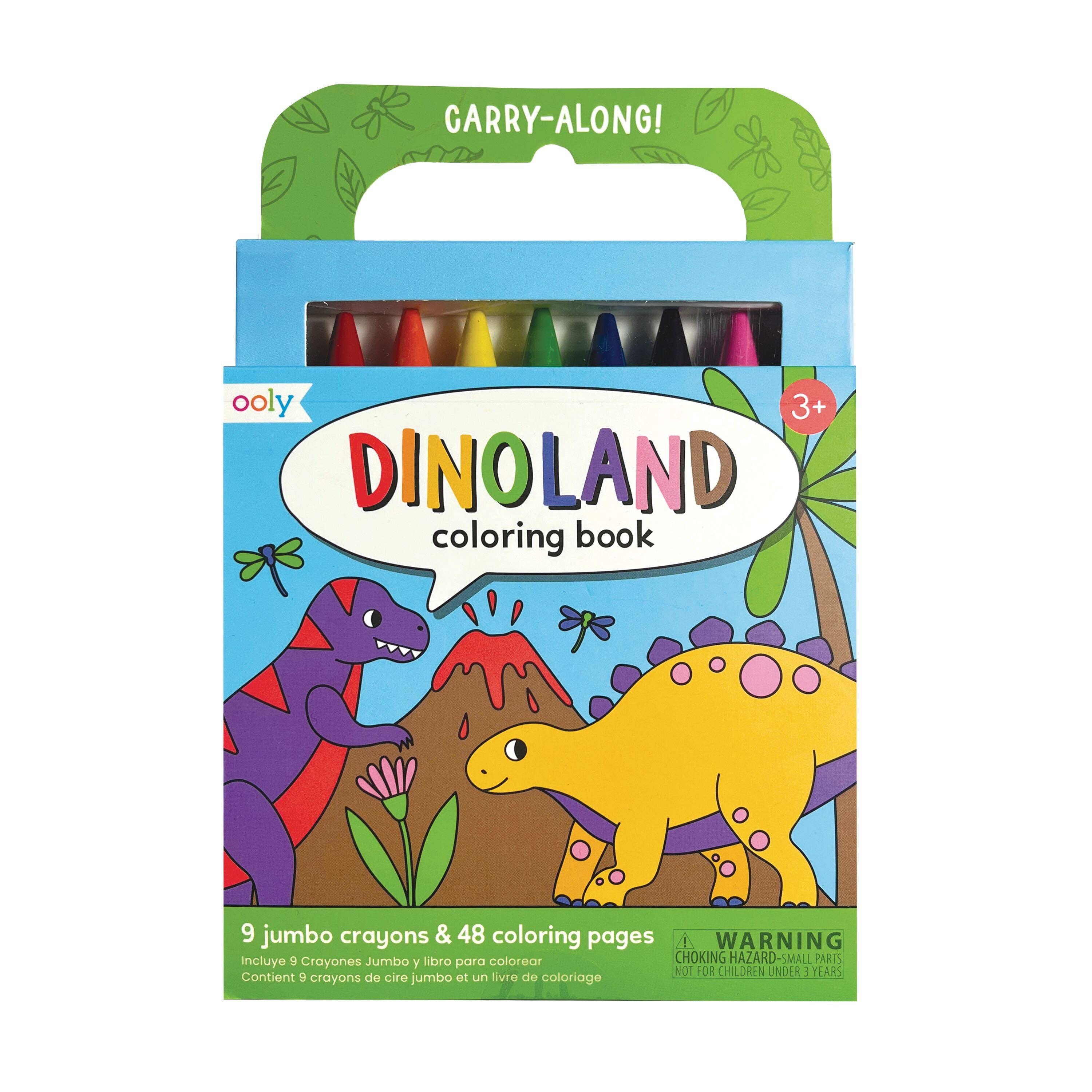 Carry-Along Coloring Book Set - Dinoland