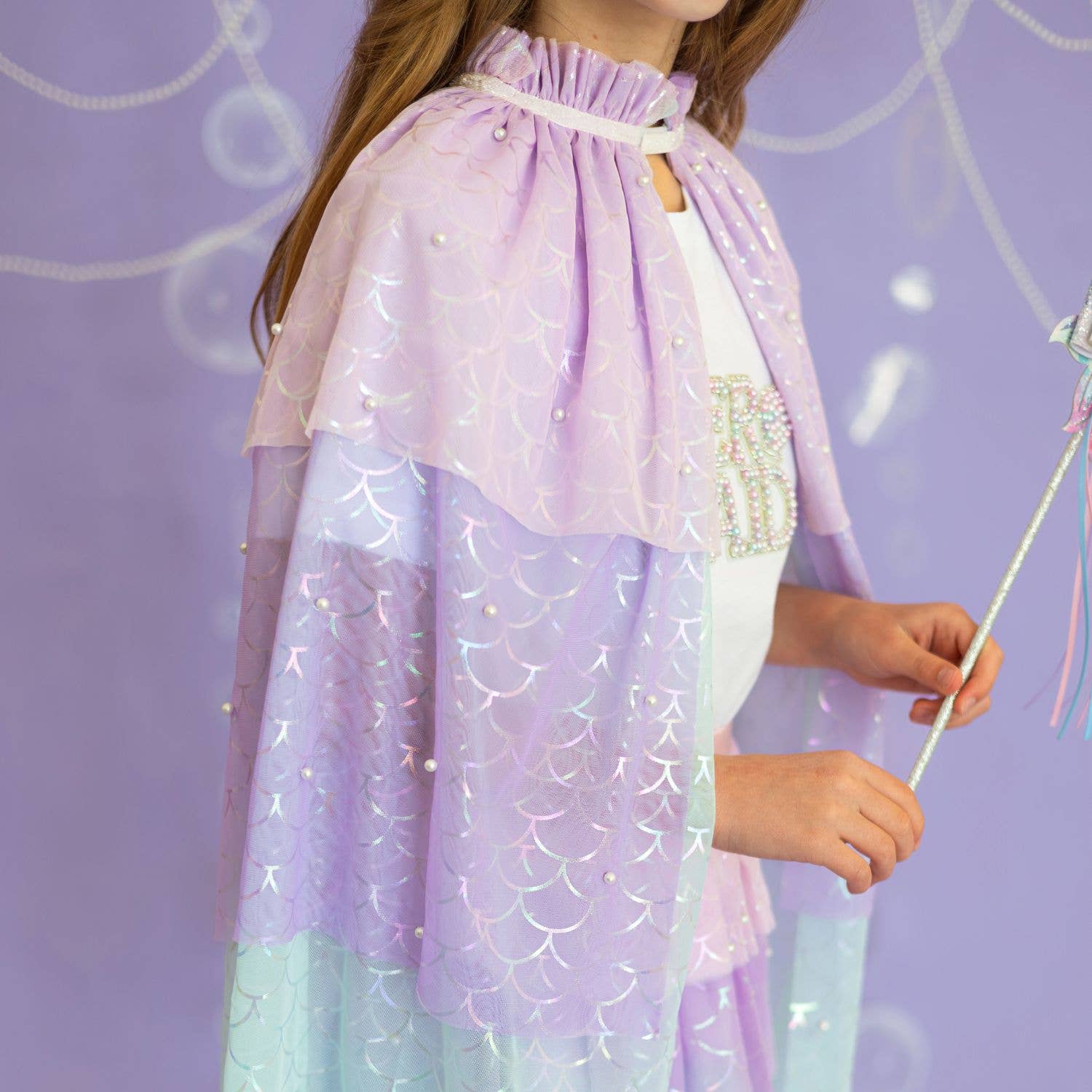 Mermaid Pearl Cape - Kids Dress Up Cape
