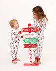 Gingerbread World Two Piece Pajama in White