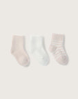 3-Pair Cozychic Infant Socks- Pink