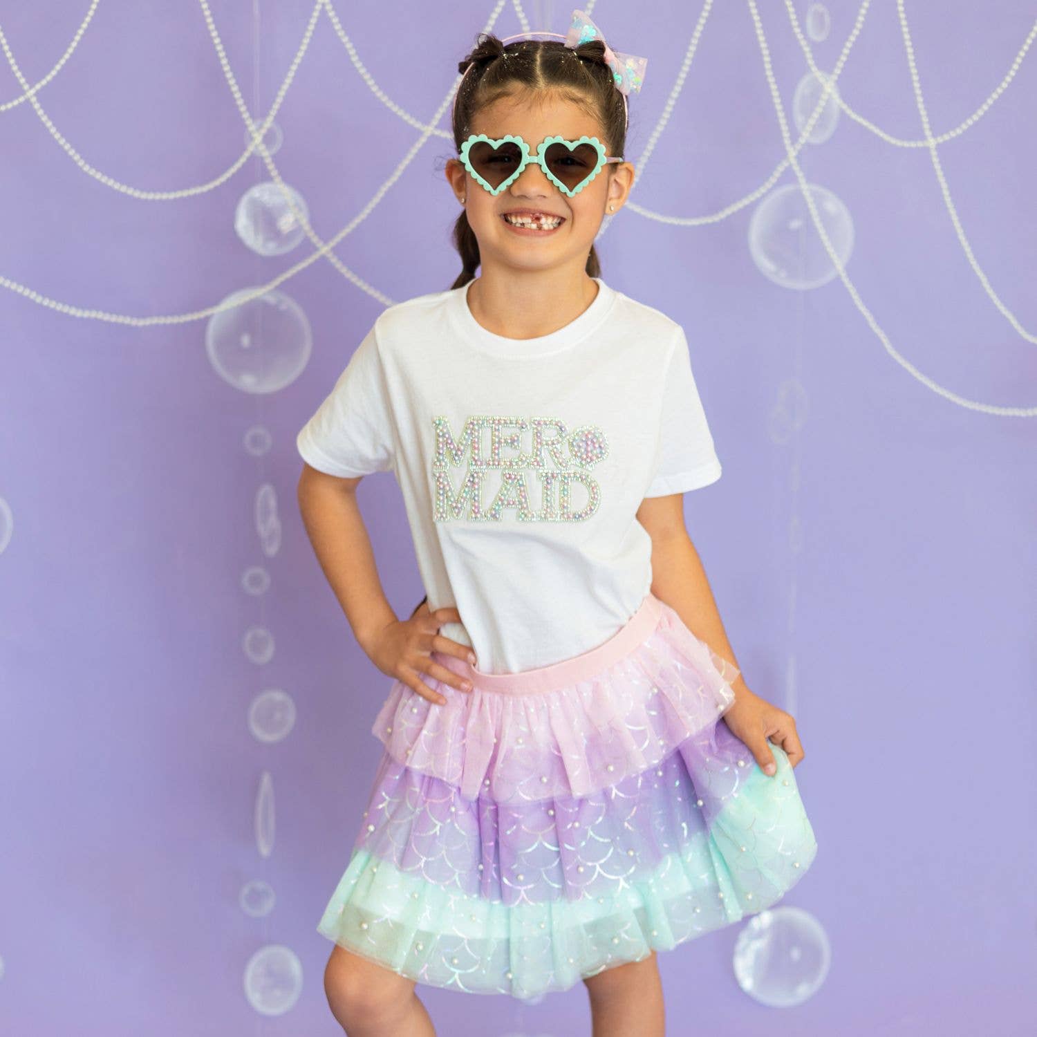 Mermaid Pearl Scalloped Tutu Skirt - Kids - Spring/Summer