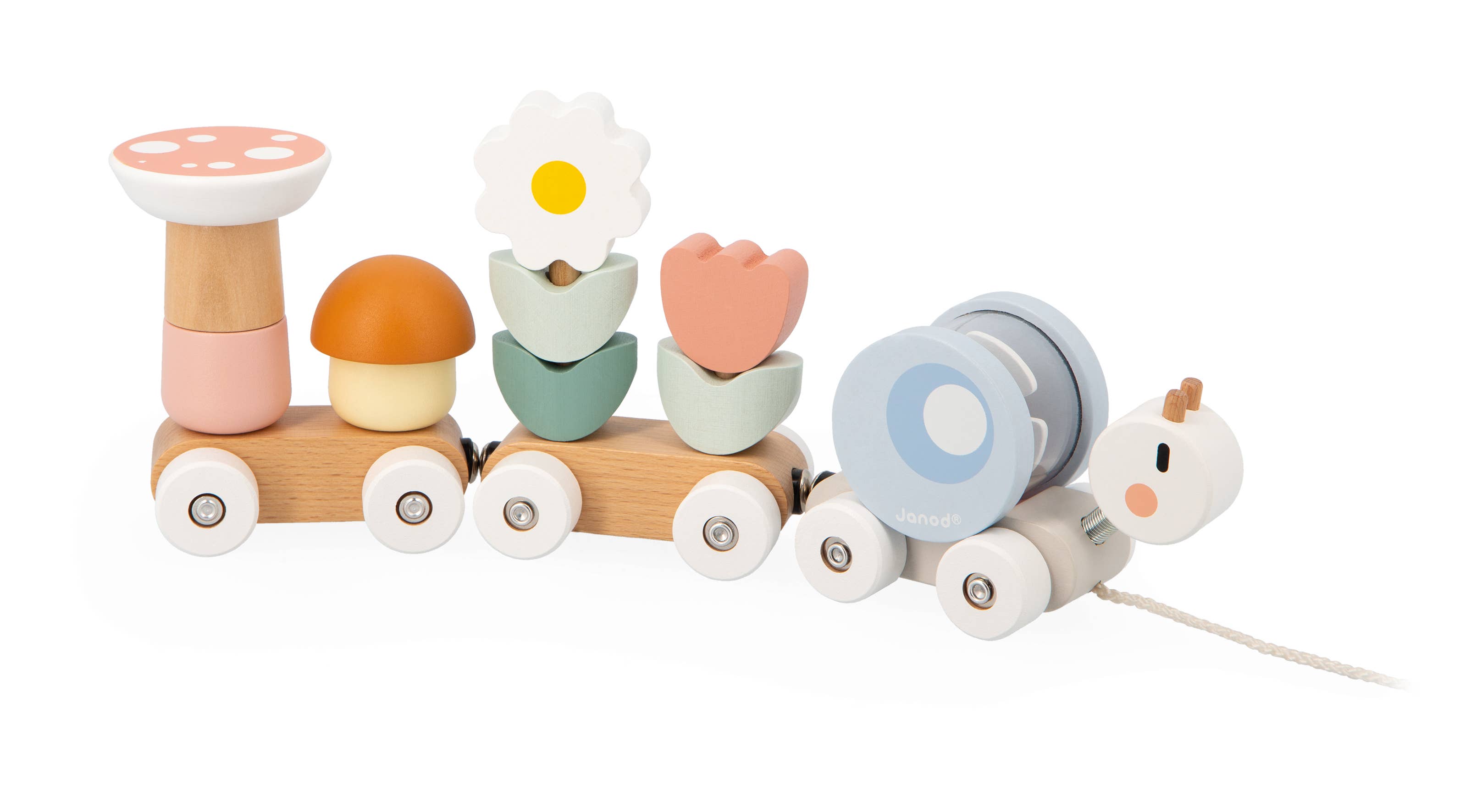 Sweet Snail Pull-Along Stacker Train