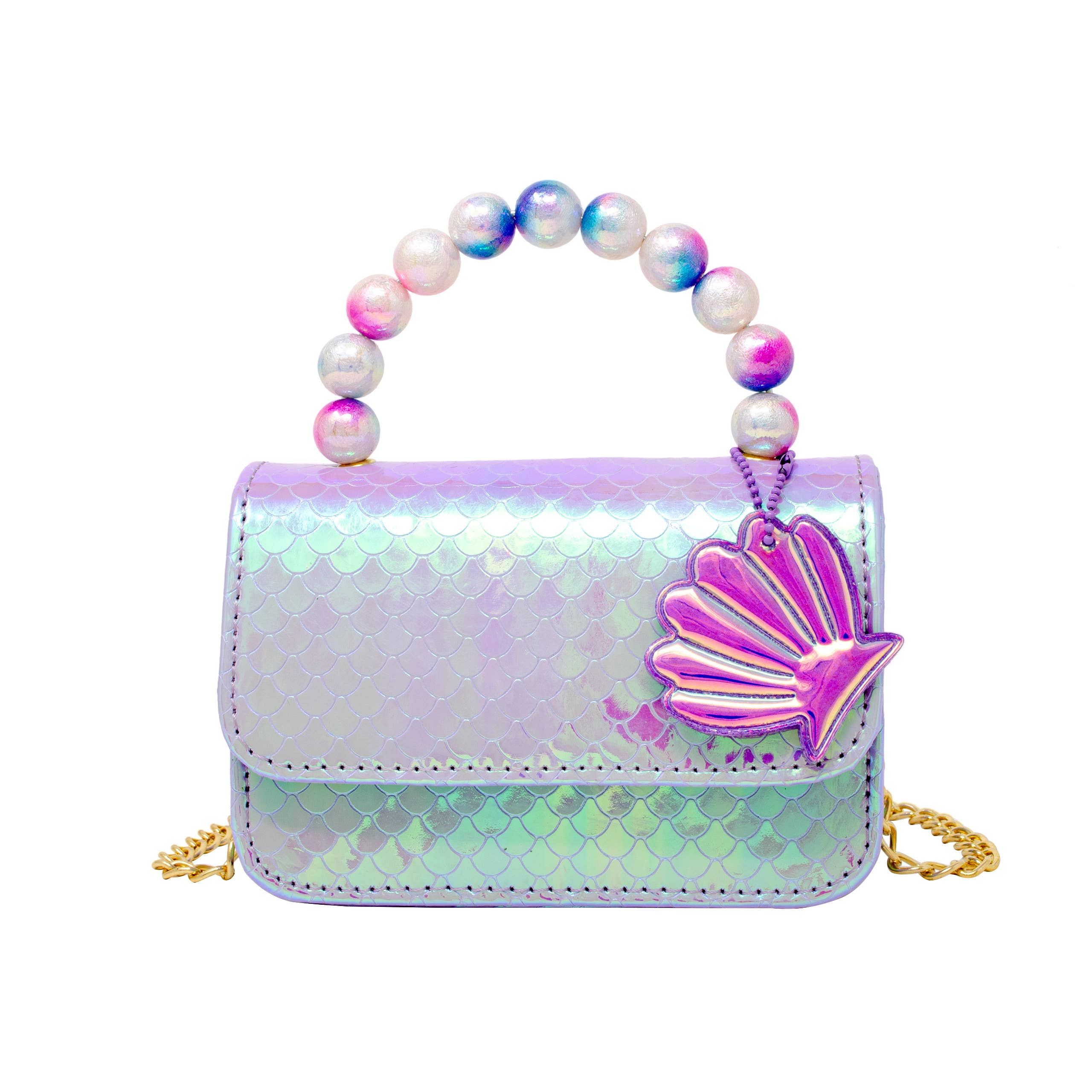 Mermaid Pearl Handle Seashell Bag