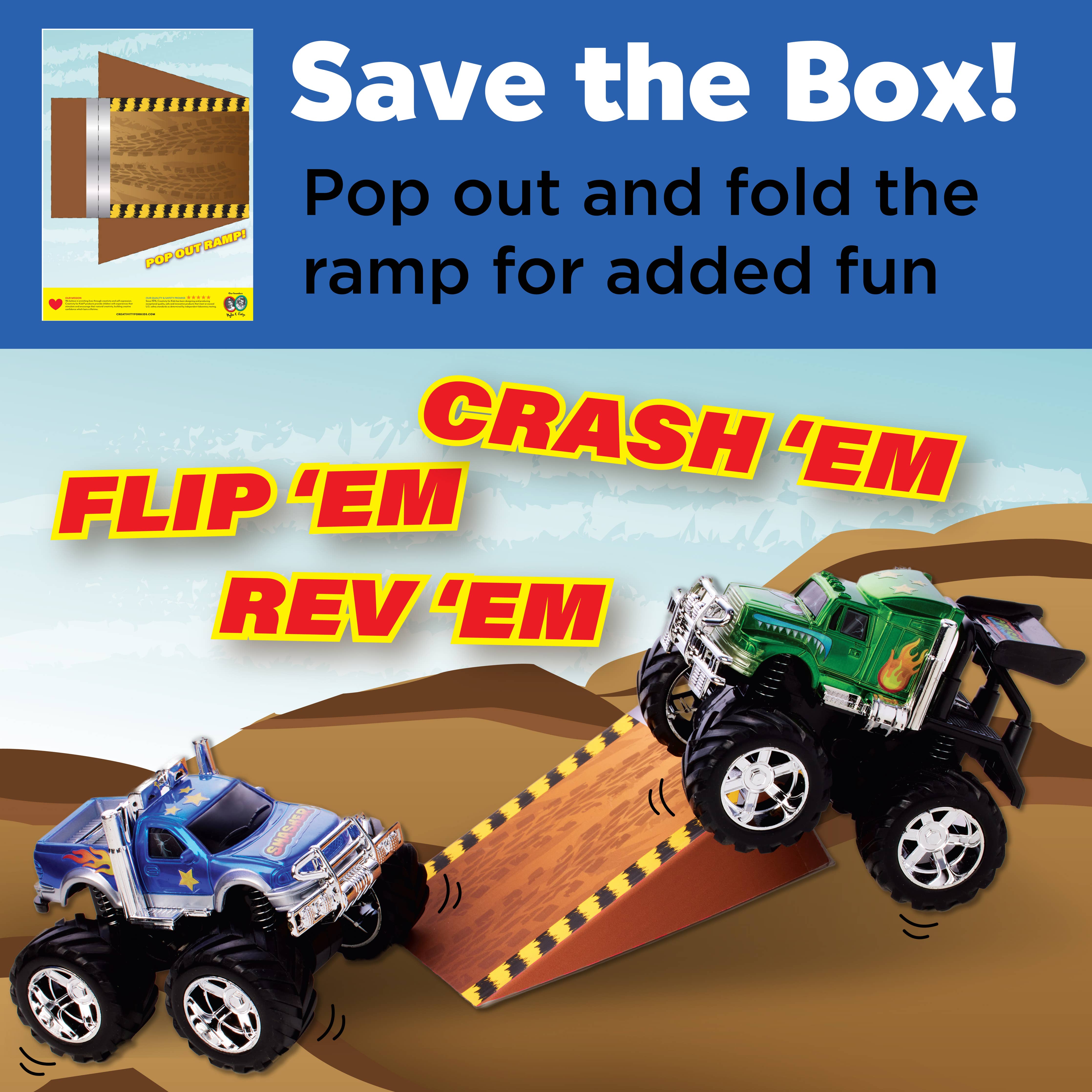 Decorate 2 Monster Trucks Craft Kit for Kids