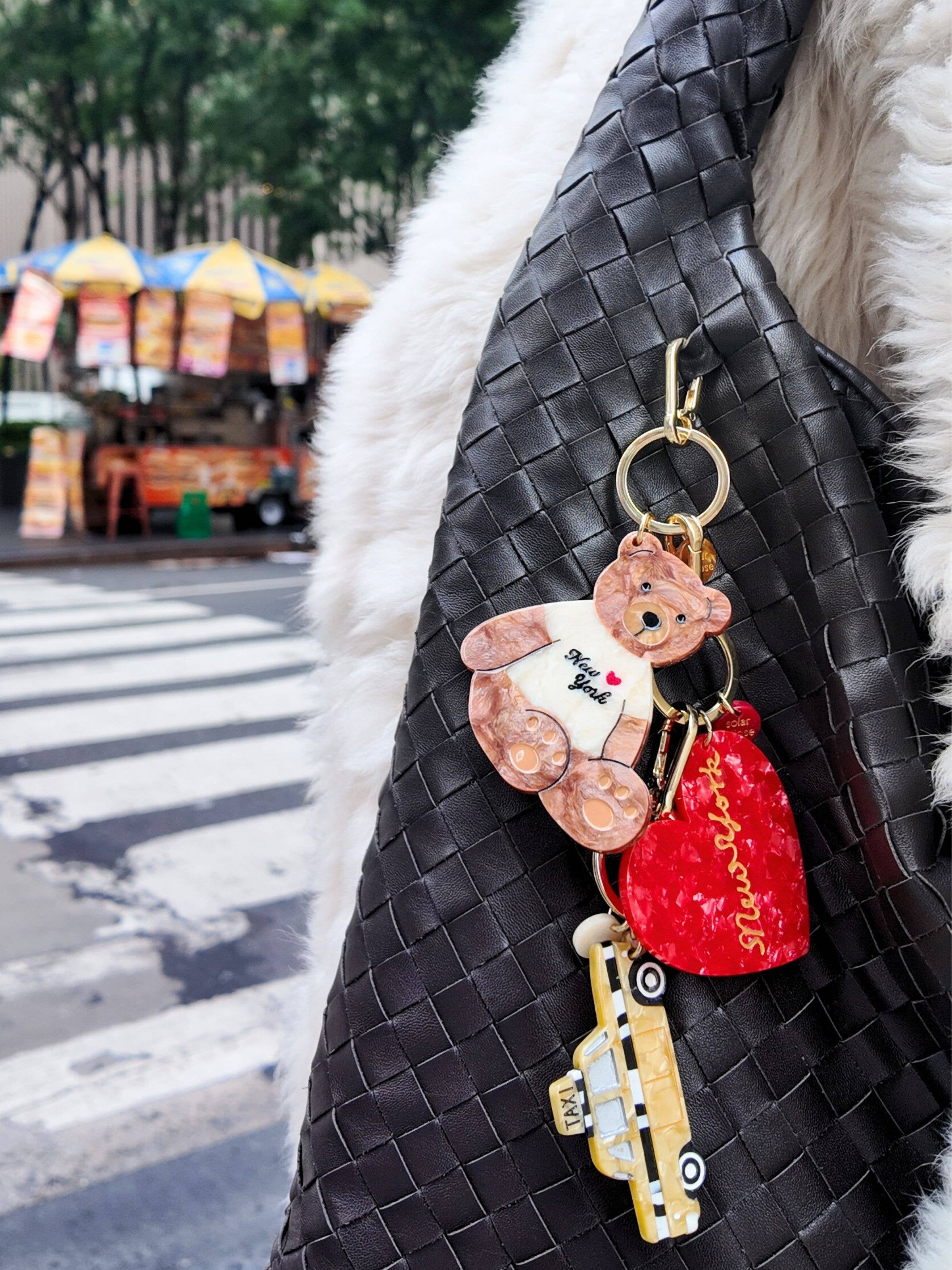 Hand-painted Taxicab Keychain