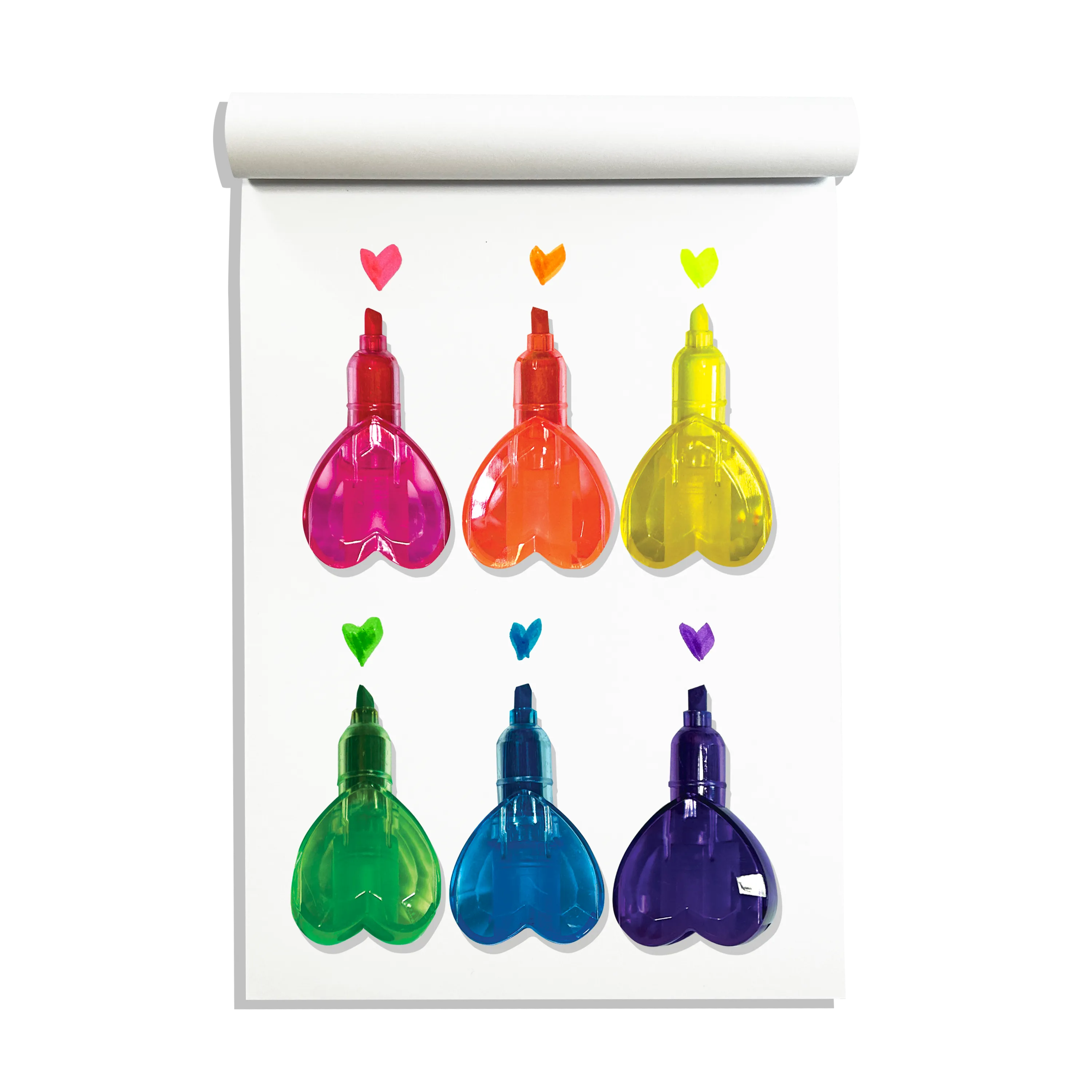 Heart Stacks: Stacking Highlighters - Single (1 Stick / Box)