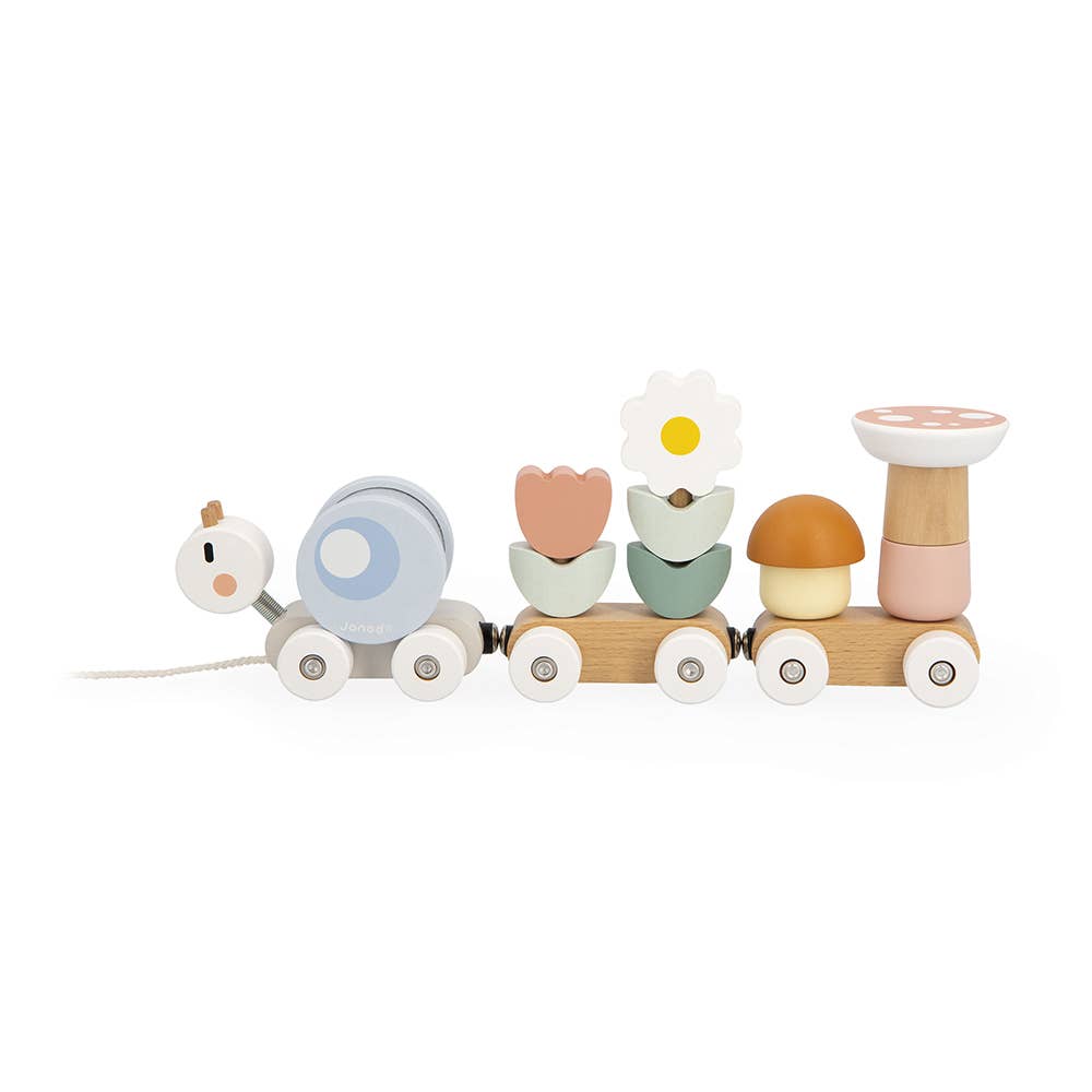 Sweet Snail Pull-Along Stacker Train