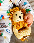 Organic Baby Toys - Newborn Rattles | Lion (Machine Washable