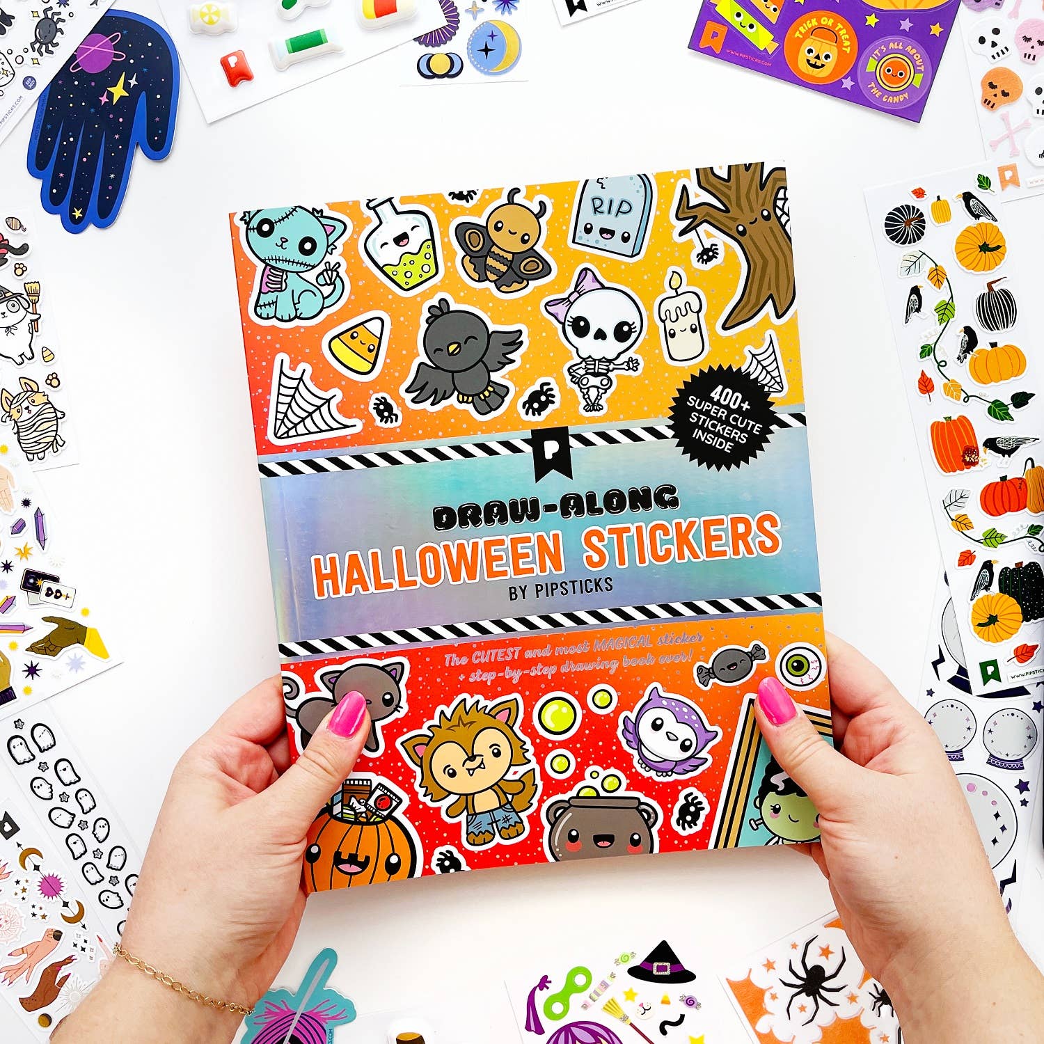 Draw-Along Halloween Sticker Book