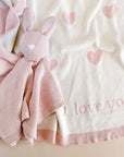 Blanket Heart I Love You Baby Blush Pink Valentine's Gift