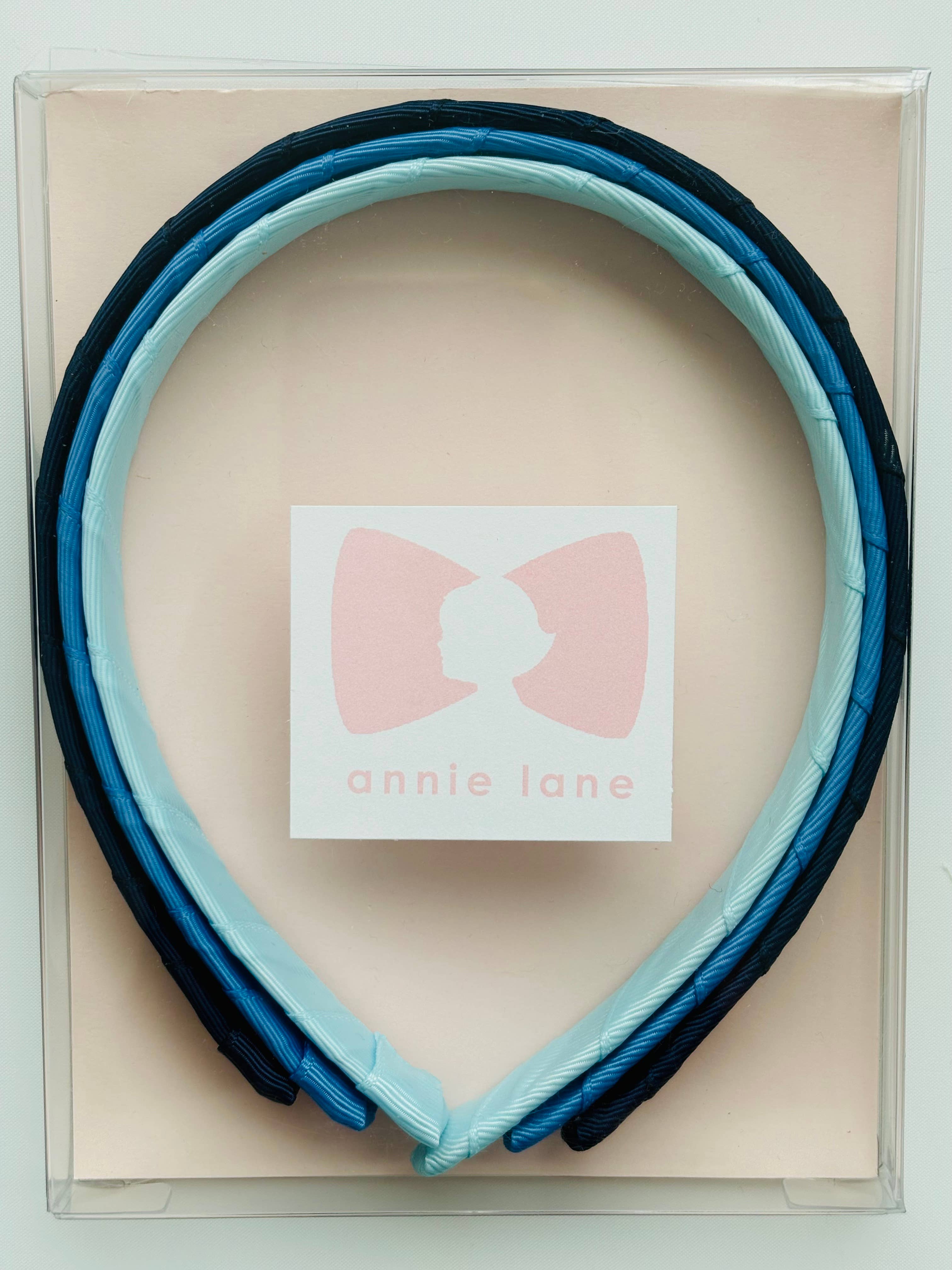 Set of 3 Headbands - Navy, Capri Blue &amp; Light Blue
