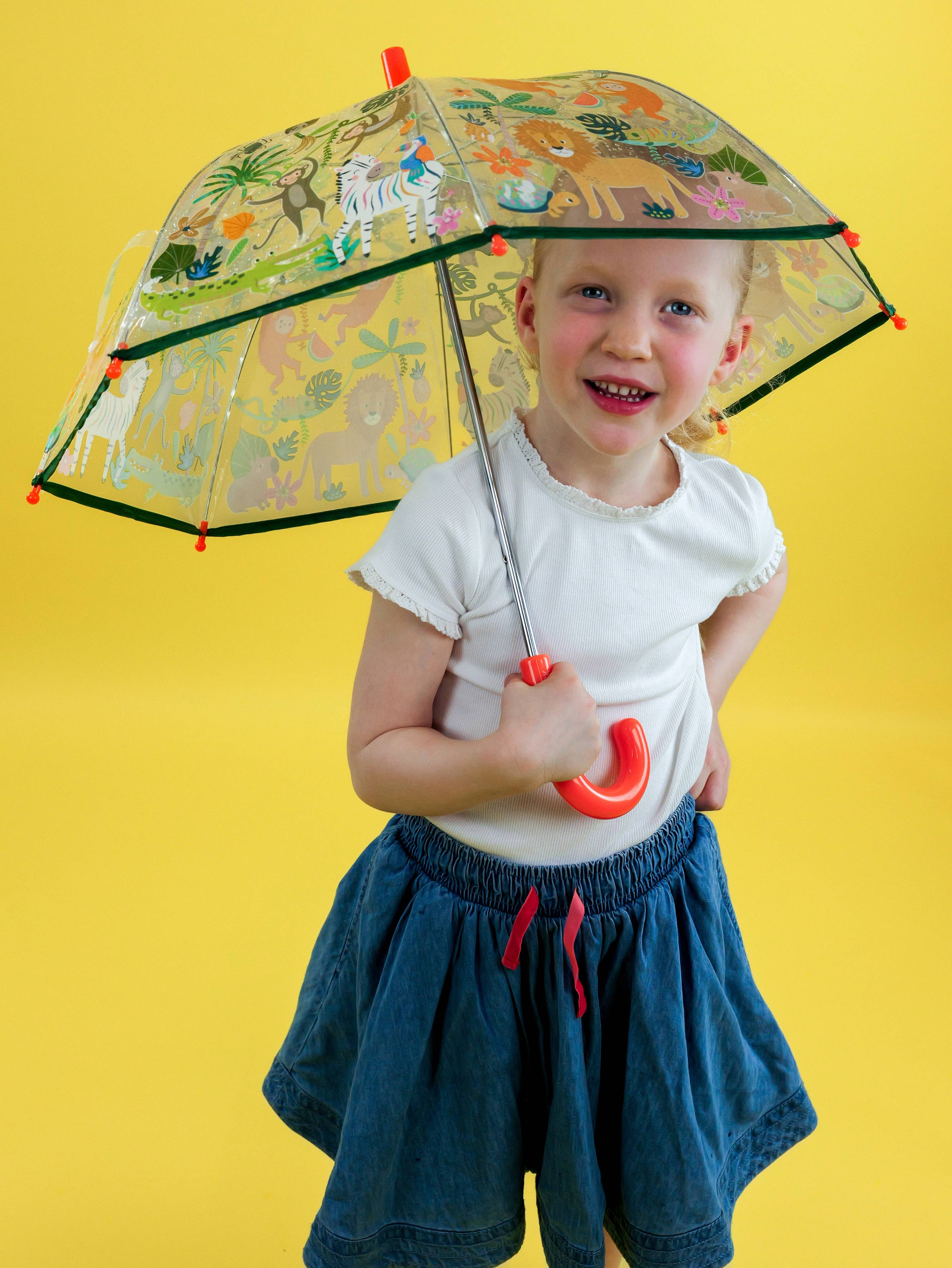 Jungle Transparent Color Changing Umbrella