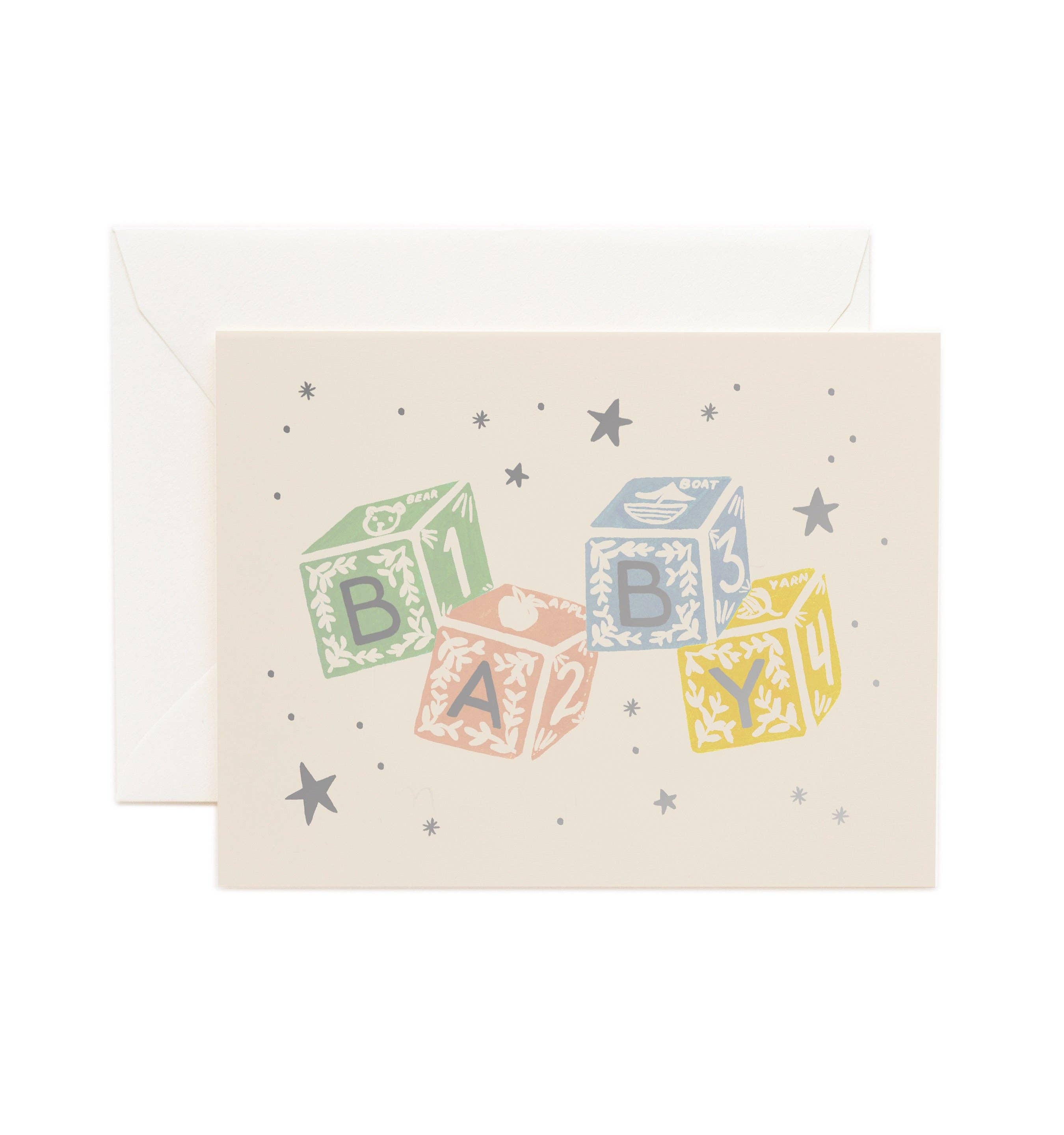 Classic Baby Blocks Card