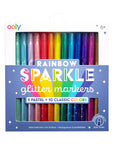 Rainbow Sparkle Glitter Markers - Set of 15