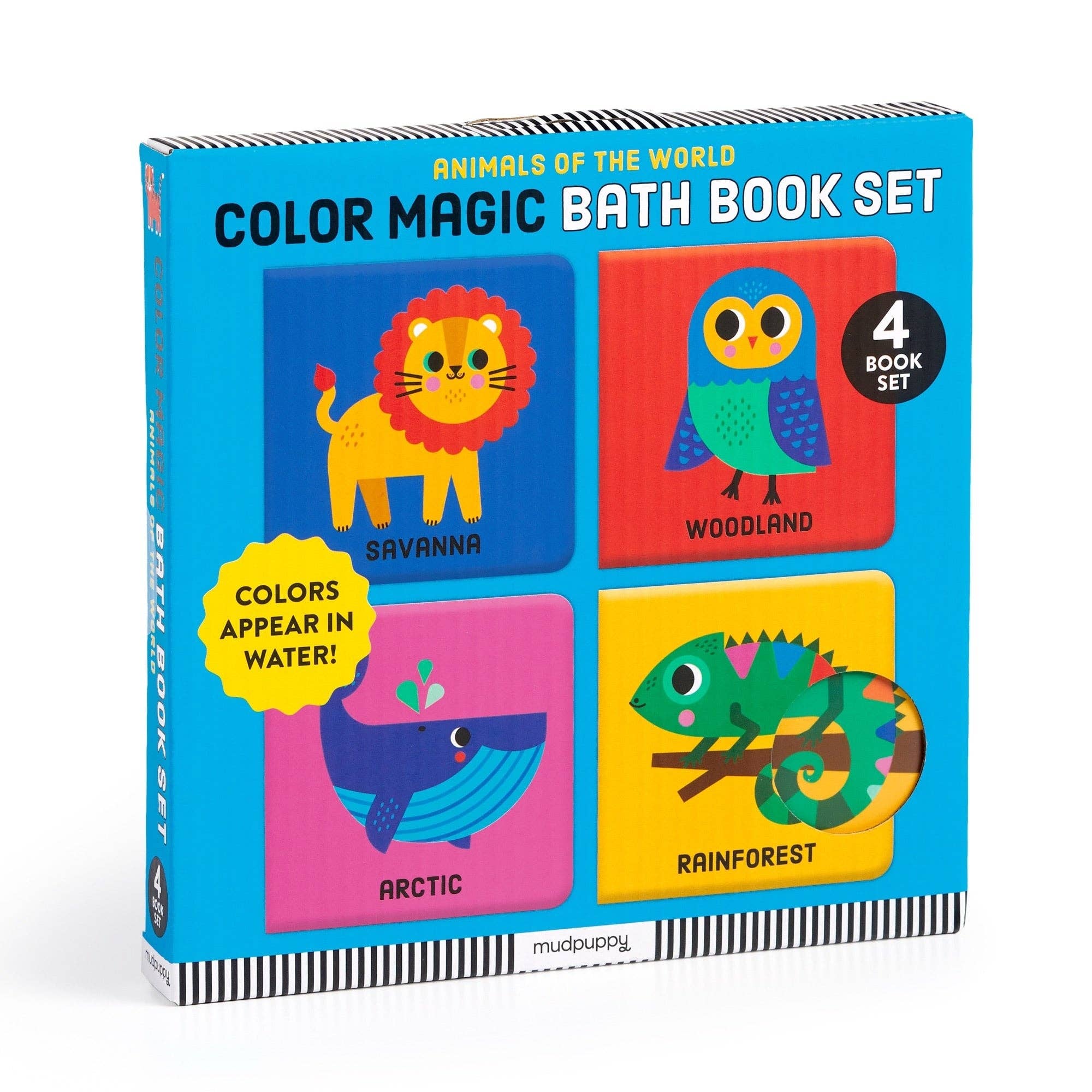 Animals Of The World Color Magic Bath Book Set