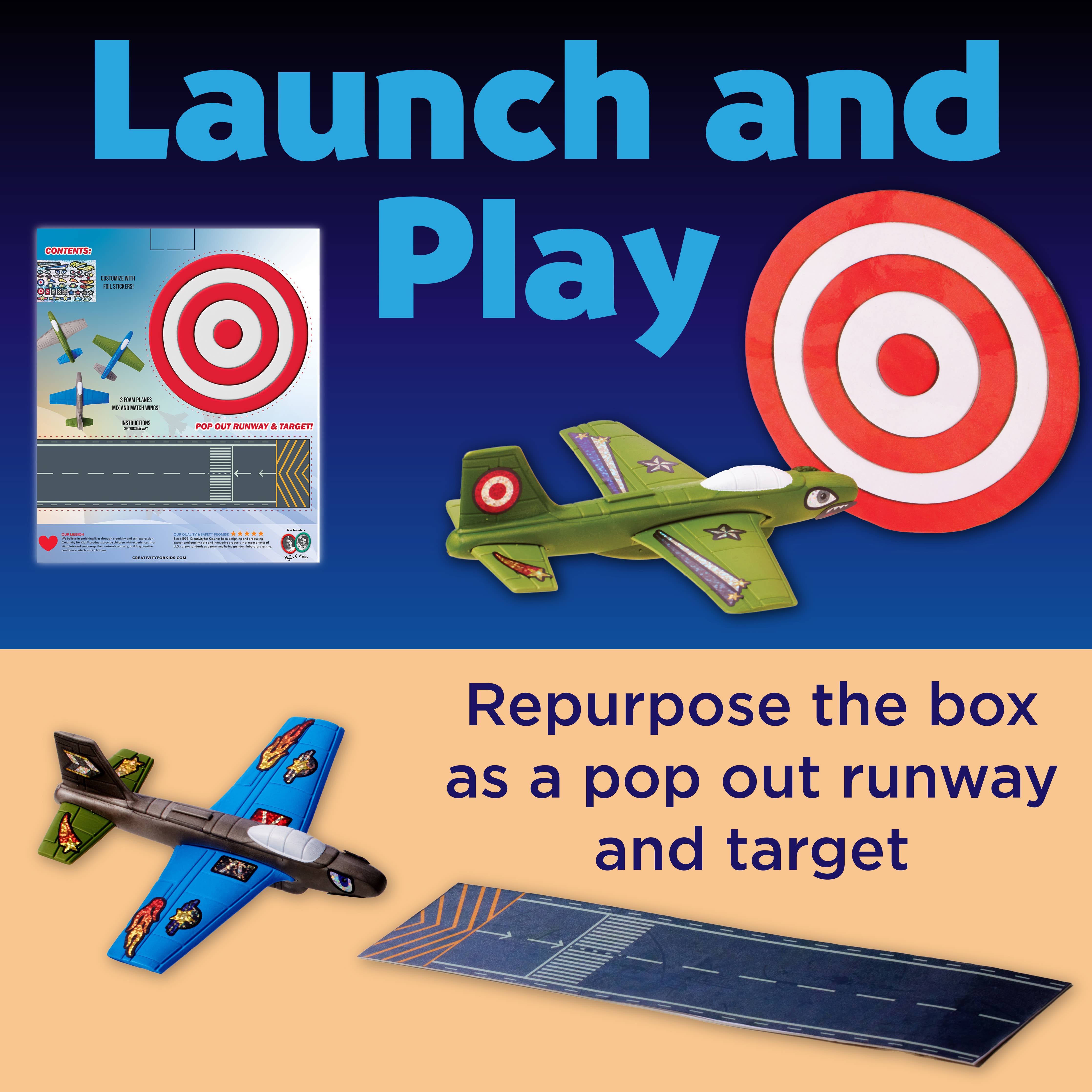 Stunt Squadron Foam Flyers Airplane Craft Kit for Kids