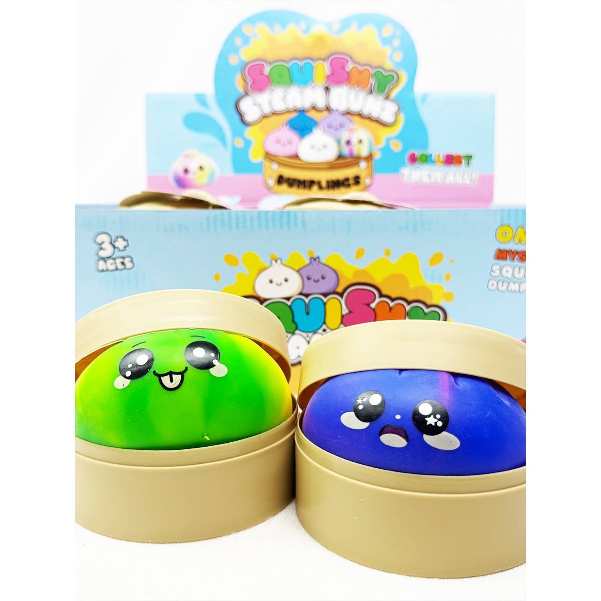 Rainbow Mystery Dumpling Squishy with Steamer