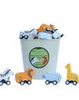 Pull Back Safari Animals Refill - Set of 20