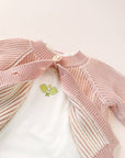 Cotton Pink Stripe Cardigan