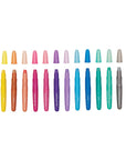 Rainbow Sparkle Metallic Watercolor Gel Crayons - Set of 12