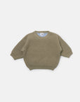 Olive Colorblock Chunky Knit Sweater