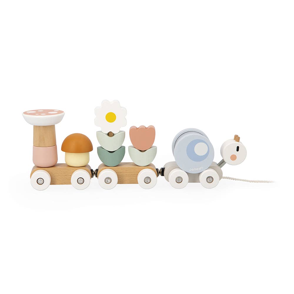 Sweet Snail Pull-Along Stacker Train