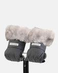 7am Kids Warmuffs- Heather Grey/ Faux Fur (2-4T)