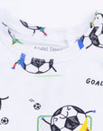 Soccer Balls Playing Soccer  Blue - Loungewear Short Set