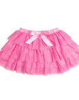 Raspberry Bow Tiered Tutu - Kids Clothing - Dress Up Skirt