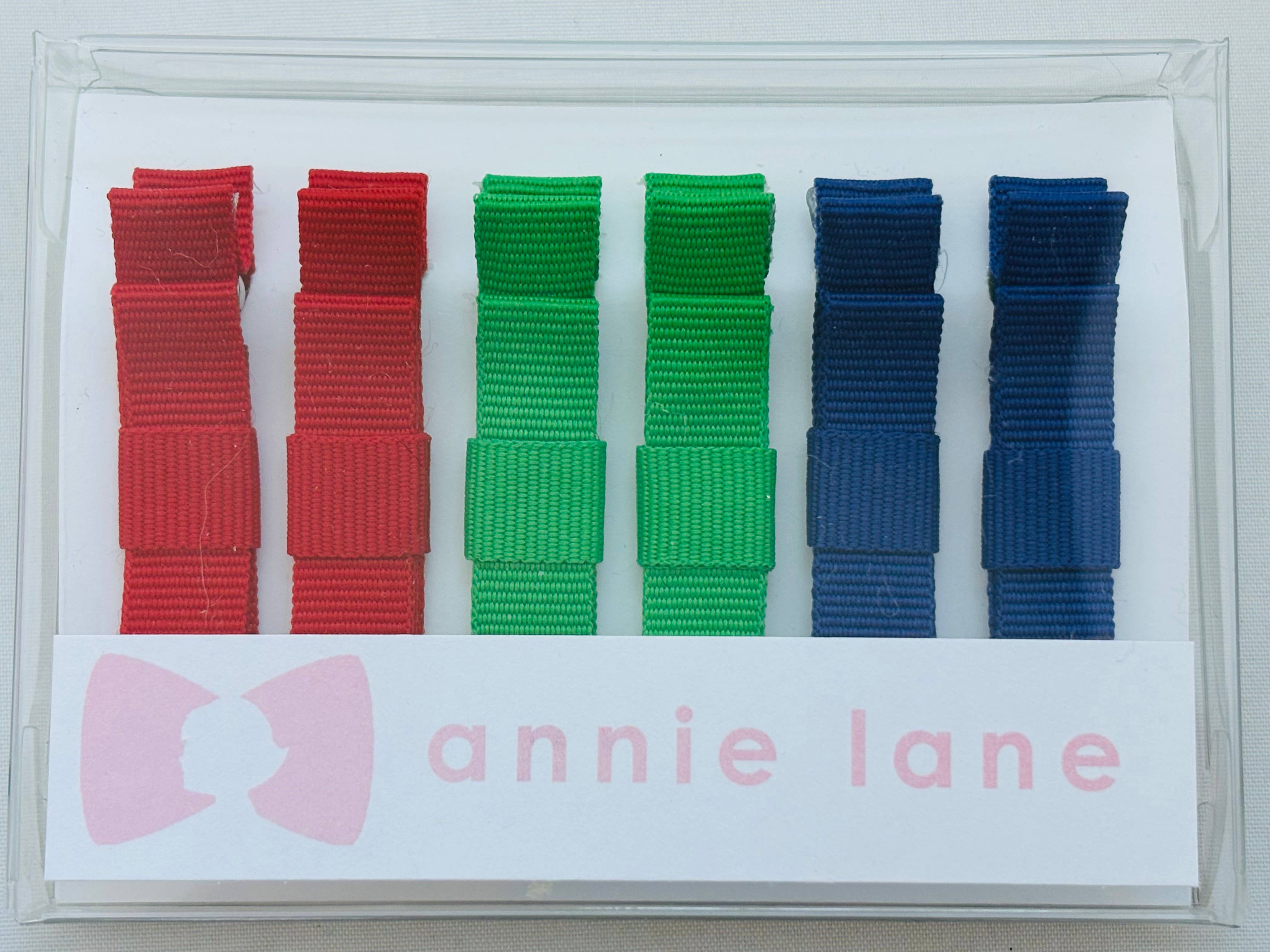 Grosgrain Baby Hair Clips - Primary